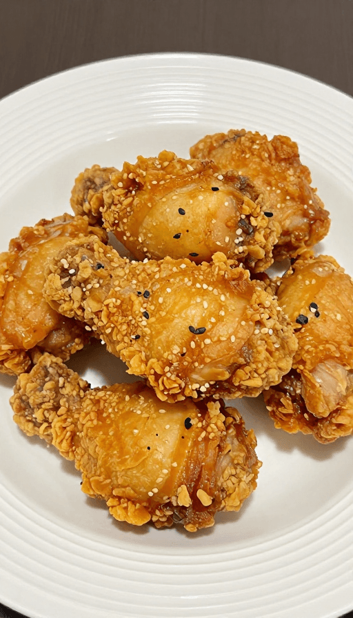 美食摄影素材：金黄酥脆的炸鸡美食特写