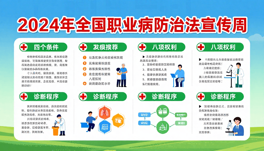 职业病防治素材：2024年全国职业病防治法宣传周专业宣传海报