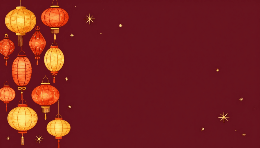 传统灯笼素材：深红背景中式灯笼：传统与节日氛围的完美融合