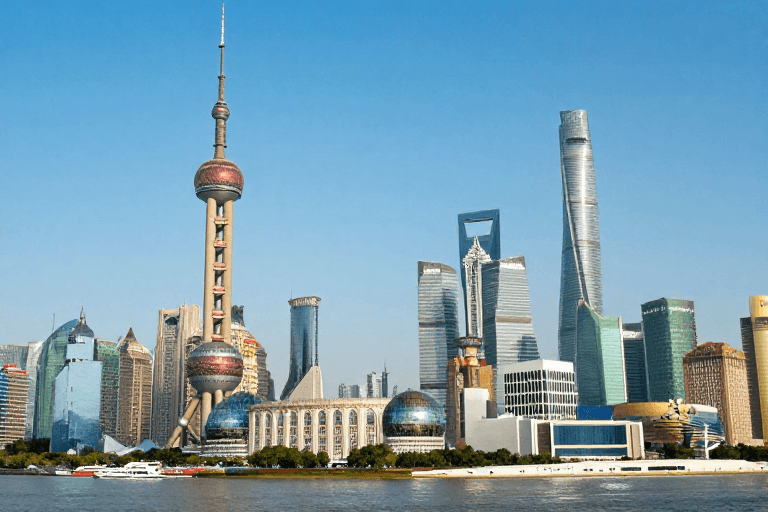 现代都市素材：上海地标全景：现代都市与历史交融之美