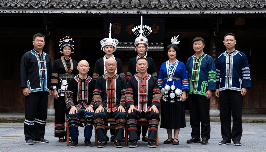 摄影纪实素材：侗族民族风：传统服饰人像写真纪实