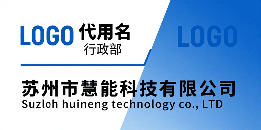 蓝白配色素材：现代简约商务企业信息展示蓝白配色海报
