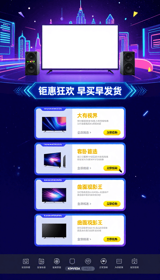 未来背景素材：赛博朋克未来感电商促销海报设计