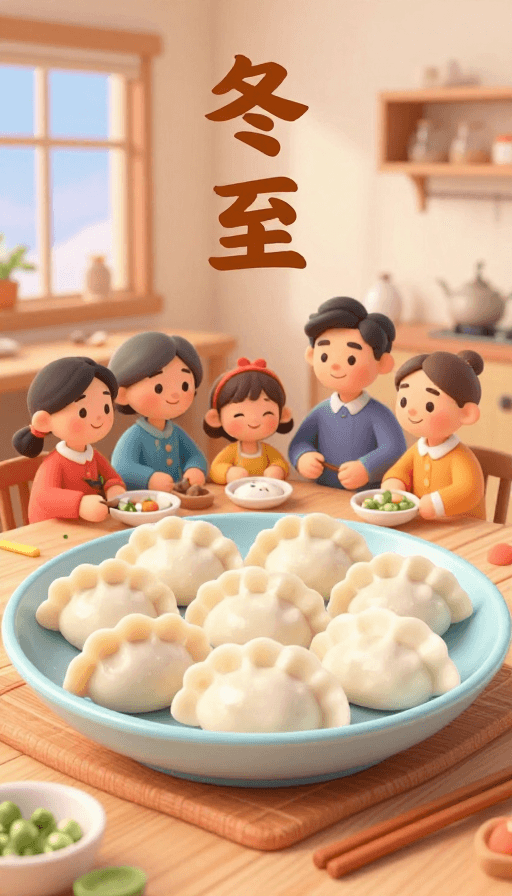3D动画素材：冬至团圆，饺子飘香，三代同堂暖意融融