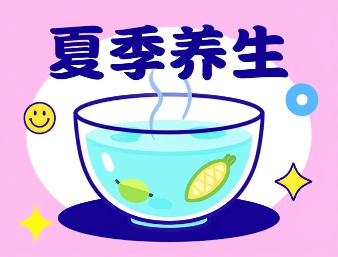 多巴胺配色素材：夏日活力养生：多巴胺卡通设计