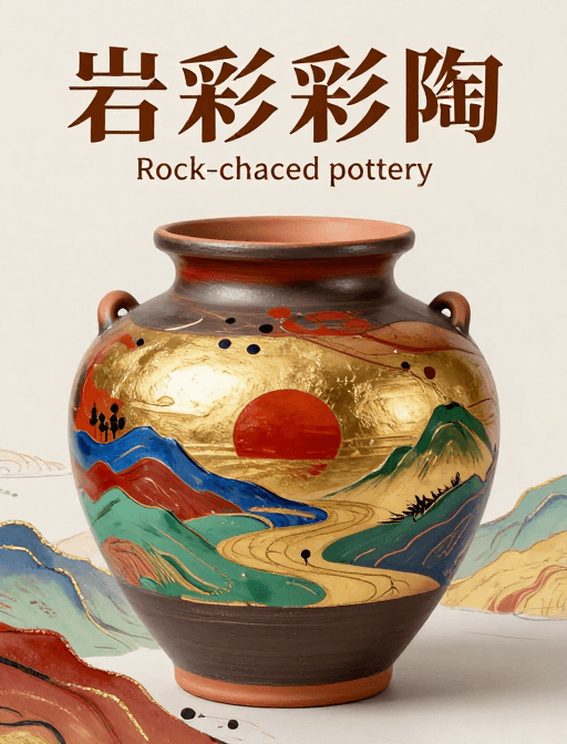 金箔岩彩素材：岩彩金辉 大漠陶韵