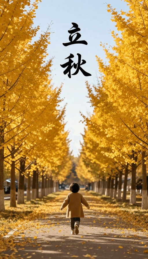传统插画素材：立秋：季节更替的诗意画卷