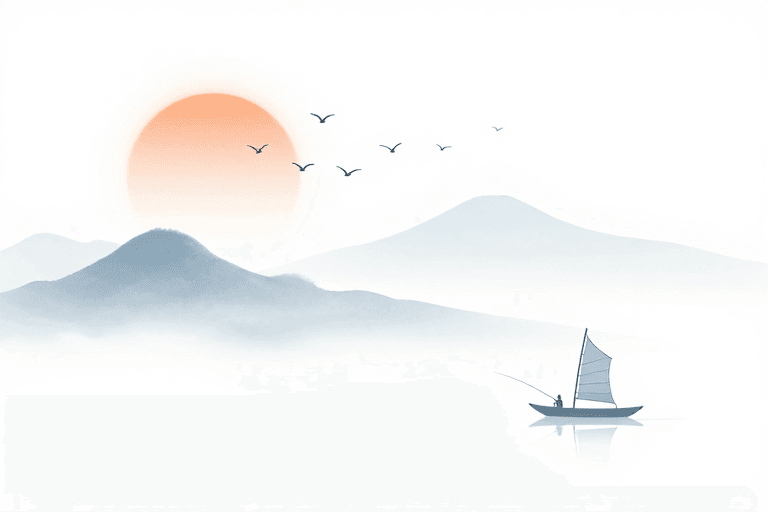 品牌视觉素材：水墨流云·静谧山水意境