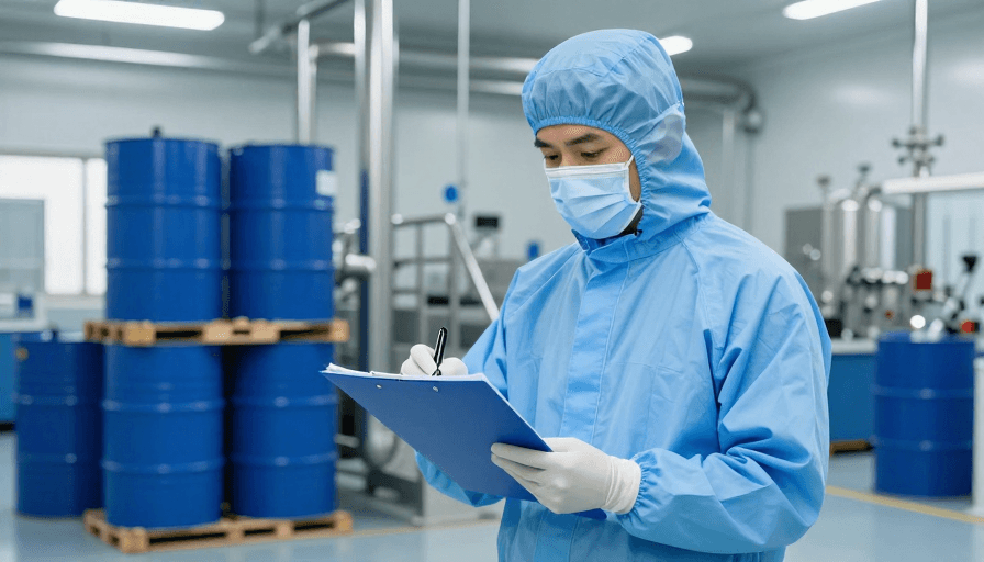 制药行业素材：洁净车间科研专注瞬间 制药半导体专业形象