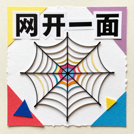 艺术创作素材：彩色纸艺蜘蛛网·网开一面的立体艺术创作