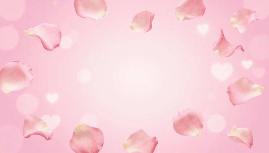 情人节素材：柔粉玫瑰花瓣梦幻浪漫唯美背景