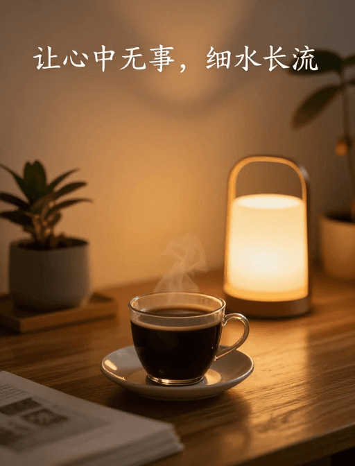 家居摄影素材：晨咖暖灯，居心静享细水长流生活