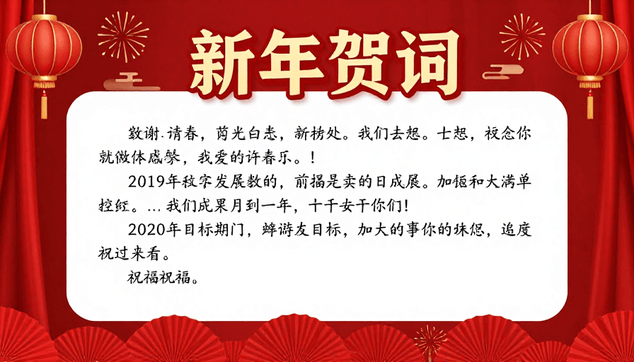 官方致辞素材：喜迎新春 校园荣耀：金色立体艺术字海报