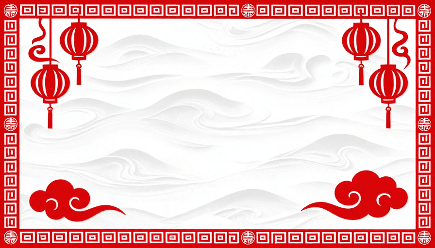 喜庆背景素材：喜庆吉祥的中国传统剪纸对称背景图