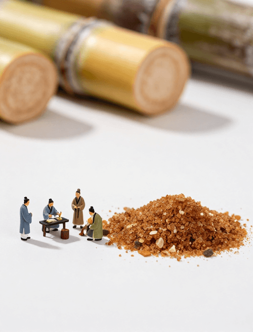 传统医药素材：微距红糖：古法药用的东方美学