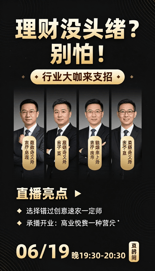 金融理财素材：高端金融理财直播：大咖支招