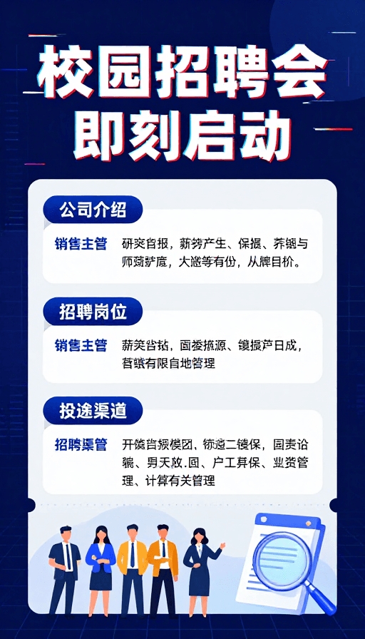 校园招聘会素材：科技故障风校园招聘会宣传海报
