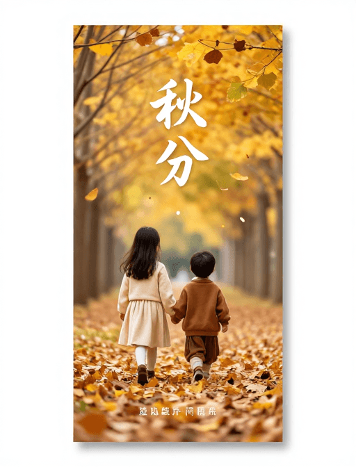 秋季主题素材：秋意浓，落叶纷飞：秋日静美海报设计