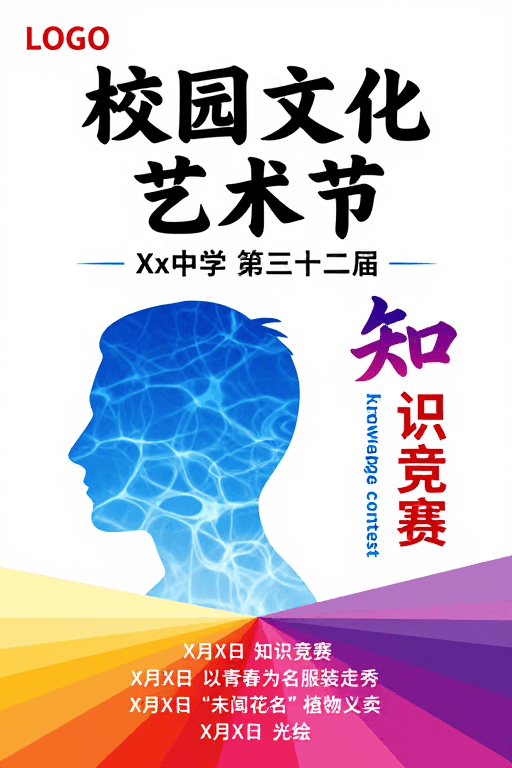 图文排版素材：校园文化艺术节海报：青春活力与人文艺术的完美融合