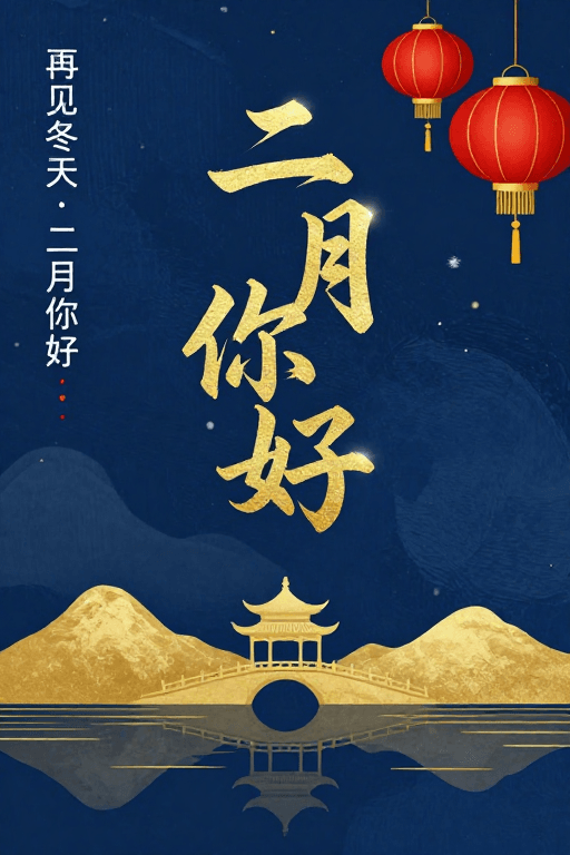社交媒体素材素材：冬去春来 二月你好