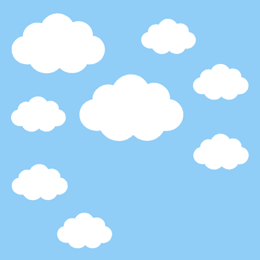 背景图素材：简约蓝白云朵插画背景，适合文字叠加