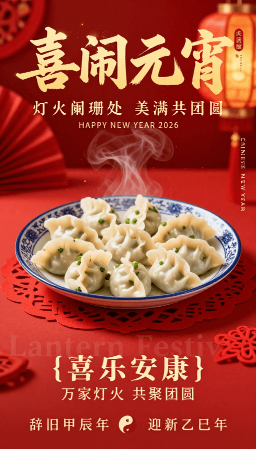 元宵节素材：喜闹元宵：传统佳节团圆盛宴海报