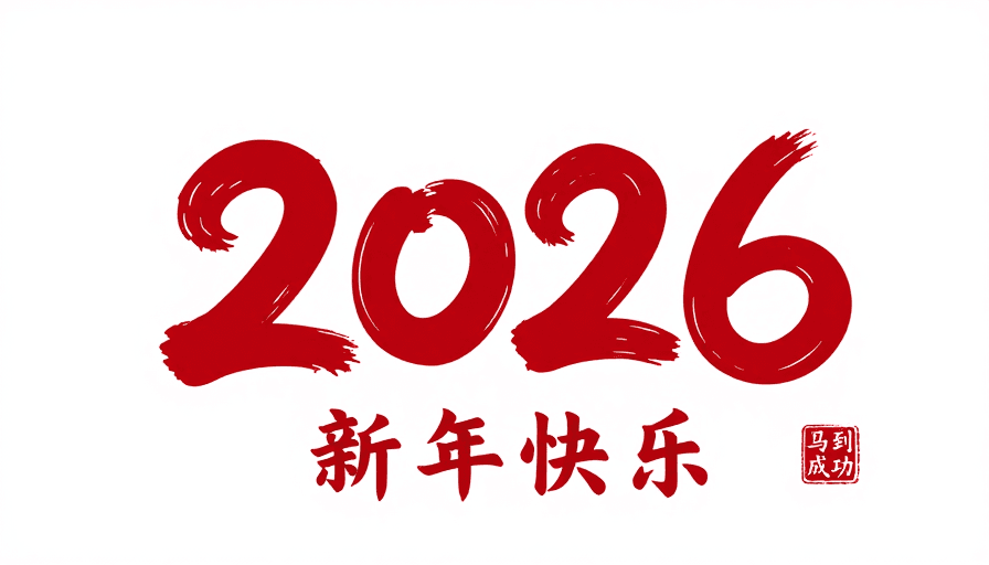 春节元素素材：2026马年创意logo：奔腾红韵迎新春