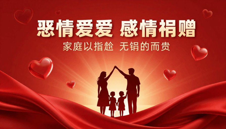温情插画素材：温暖之家：爱的守护与关怀