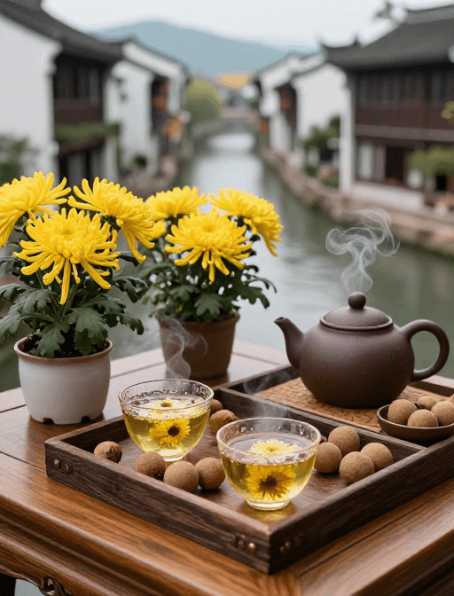 静物摄影素材：江南古韵·桂花茶韵：高质感治愈静物摄影