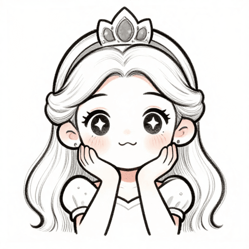简约漫画风素材：迪士尼Q版公主闪耀眼眸可爱头像