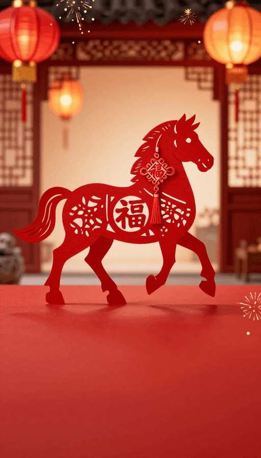 中国风背景素材：红红火火中国风剪纸：喜庆节庆氛围设计