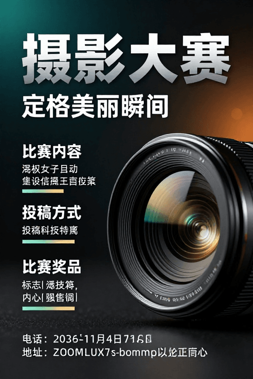摄影大赛素材：深邃科技风摄影大赛专业宣传海报