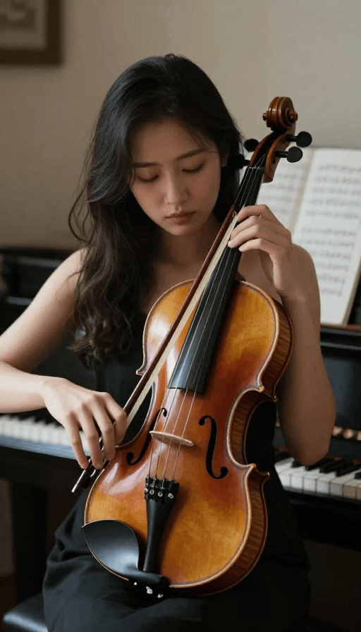 古典音乐素材：小提琴低语：穿越时光的宁静旋律