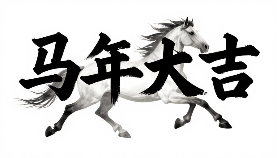 节日庆祝素材：书法创意：马年大吉奔骏马动态图
