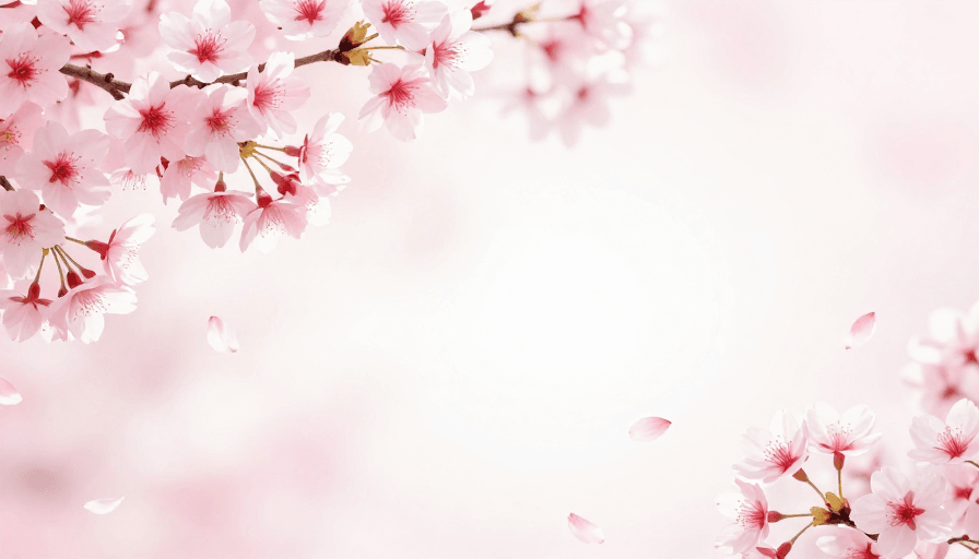 渐变背景素材：梦幻樱花背景：清新雅致空灵设计