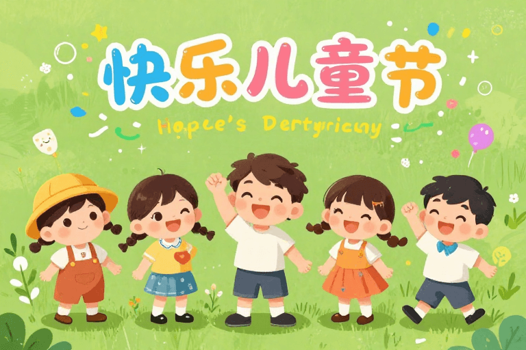 儿童活动素材：童心飞扬欢庆六一节日氛围