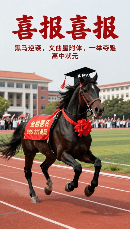 励志海报素材：高考加油：黑马逆袭，状元荣耀