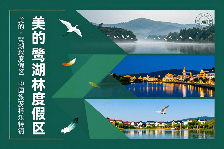 几何设计素材：鹭湖森林度假区：现代诗意与自然度假的融合之旅