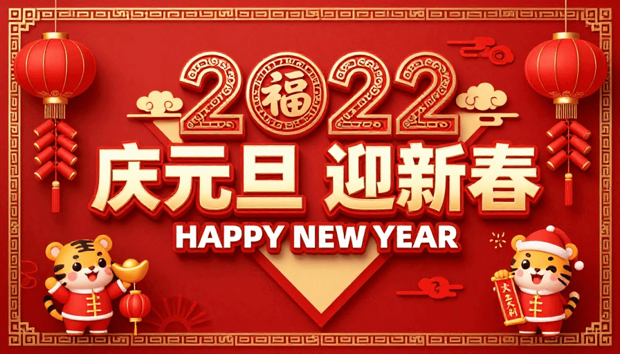 传统元素素材：喜庆中国风新年海报，双节日庆典视觉盛宴