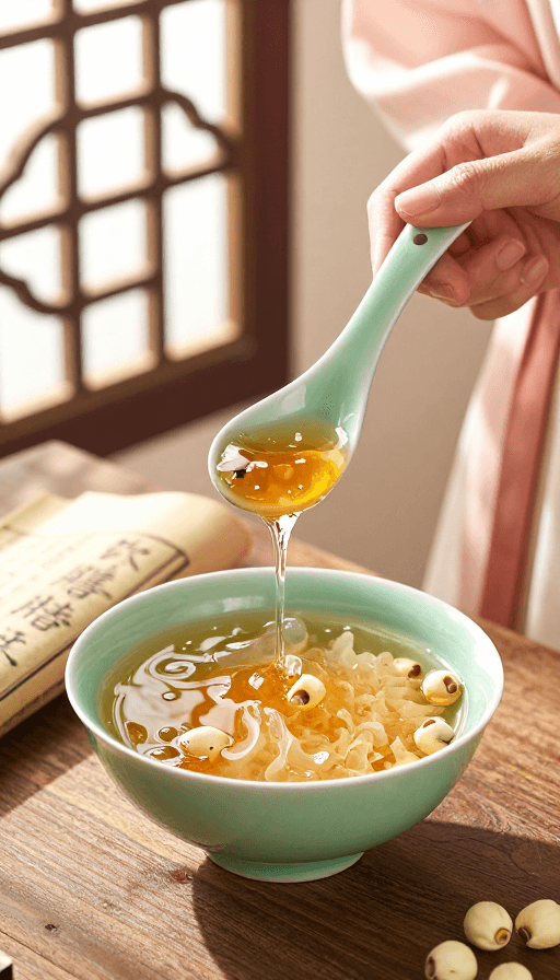 药膳养生素材：新中式药膳之美：青瓷碗中的古典养生智慧
