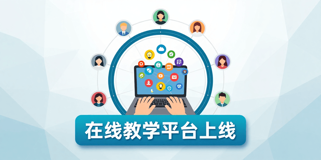 科技感素材：在线教学平台：科技赋能未来课堂