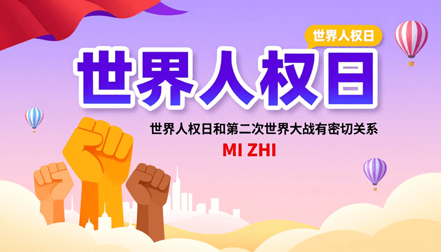 公益宣传素材：世界人权日：团结力量现代插画海报