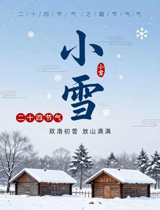 #小雪节气素材：小雪节气：传统与现代交融的冬日诗意