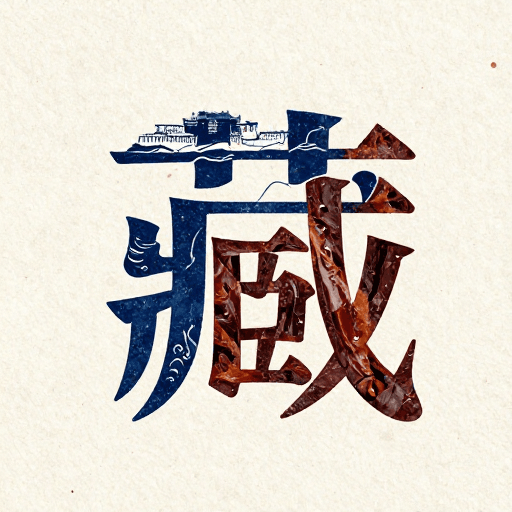 布达拉宫素材：藏韵书法：布达与珠峰融合的西藏创意字体艺术