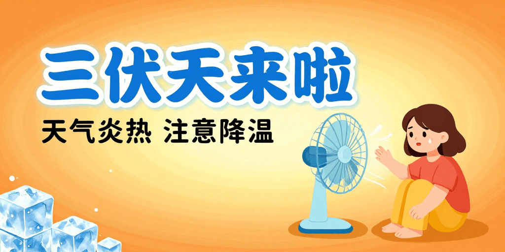 高温预警素材：高温预警：三伏天来啦，关注健康降温