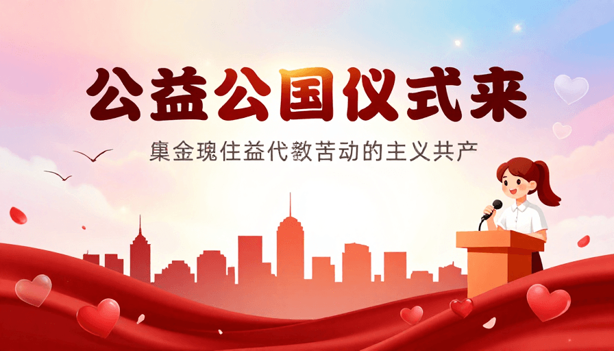 演讲场景素材：梦幻演讲少女：浪漫庆典与希望之光