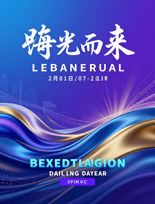流动线条素材：蓝金丝绸波浪：未来数字艺术视觉盛宴