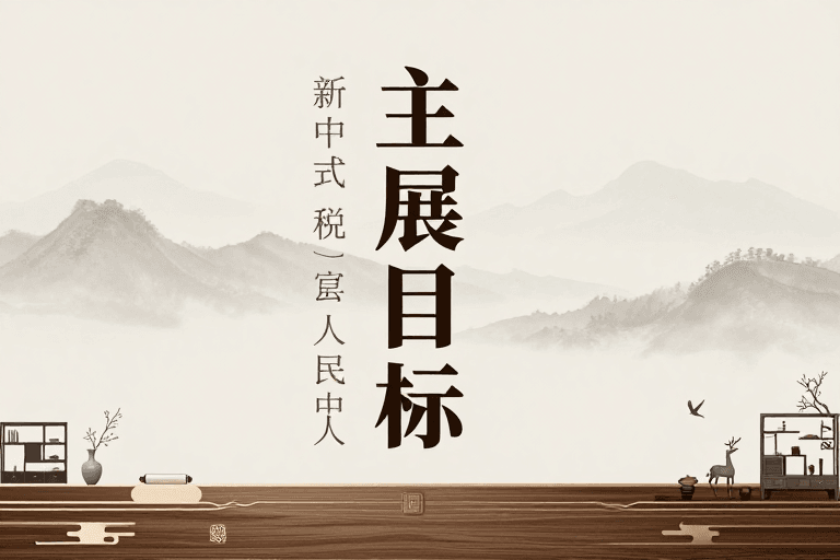 现代奢华素材：东方雅韵 · 现代奢华：新中式高端地产海报