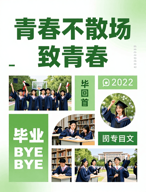 青春主题素材：青春不散场：毕业季清新活力海报