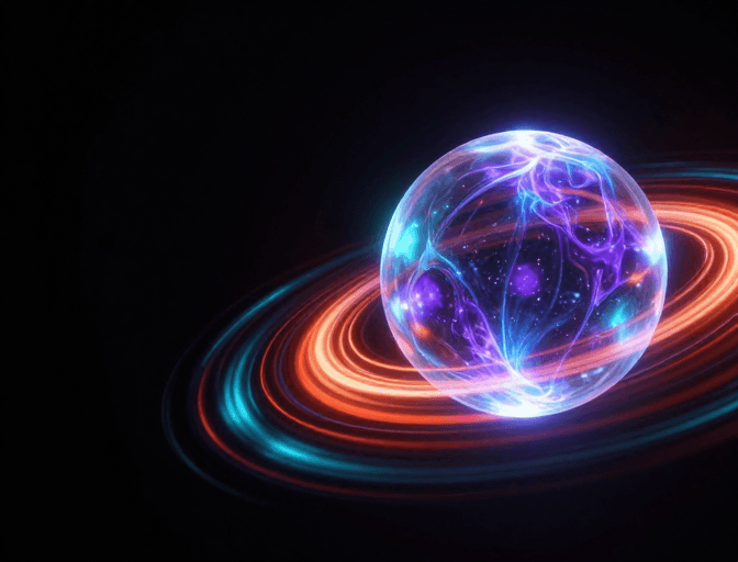 宇宙背景素材：星际能量核心：科幻宇宙动态光效